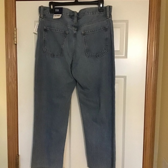 Old Navy Jeans Slouchy Straight Cropped Ripped Jeans, 8 - Picture 2 of 10